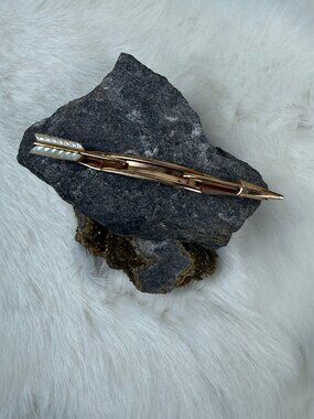 Vintage Swank Gold Tone Arrow Tie Bar .25" X 3.5"